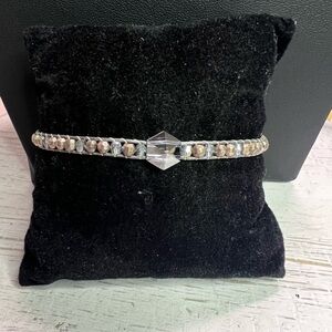 Chan Luu & Swarovski Crystal Wrap Around Bracelet w/925 Clasp D13